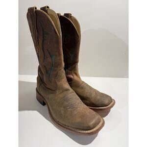 Boulet Men’s Two-Tone Leather Western Cowboy Boots Made in Canada – Size 9.5 C